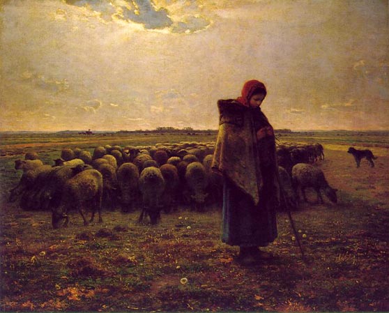 Shepherdess with her Flock: 1864