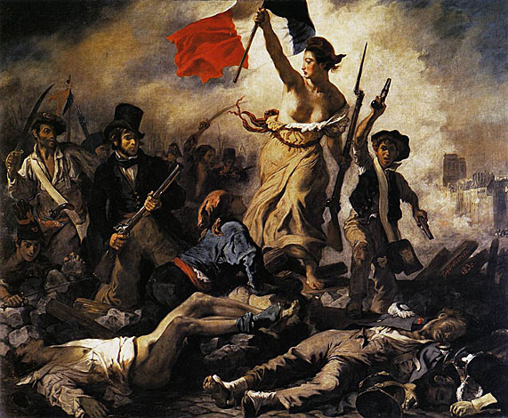 Liberty Leading the People, 28th July 1830 by Eugene Delacroix