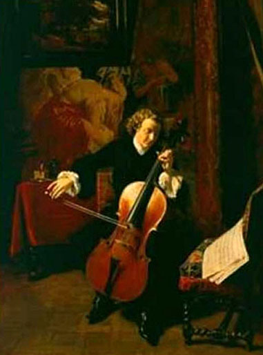 Young Man Playing the Cello