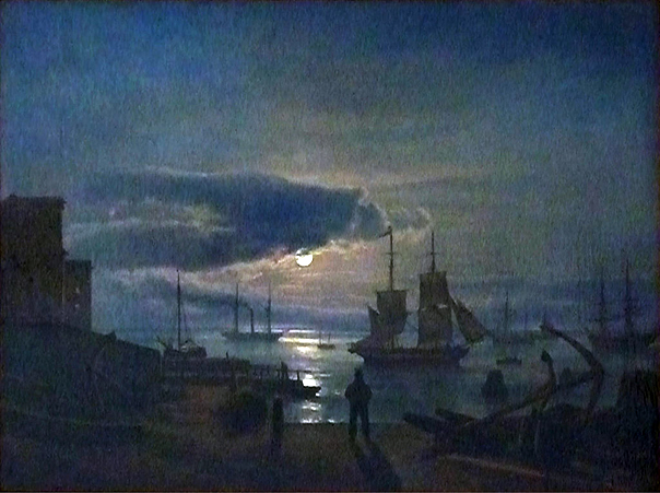Copenhagen Harbor in Moonlight: 1831