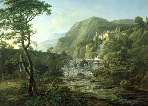Mountain Landscape with a Castle: 1816