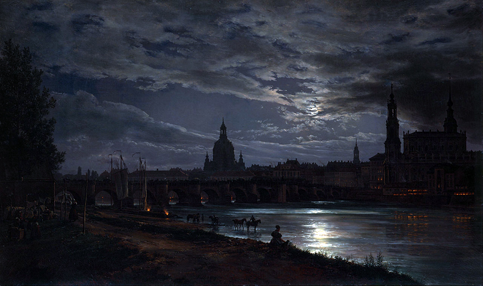 View of Dresden by Moonlight: 1838