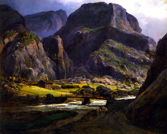 View of Naerodalen: 1847