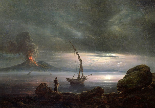 Volcano at Evening, Siciliy: Date Unknown