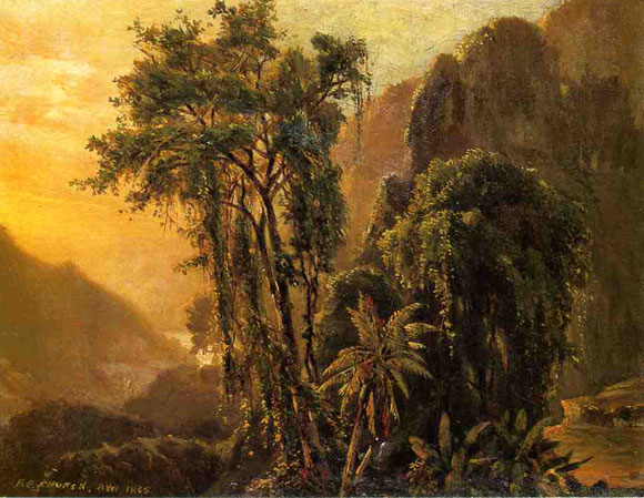A Glimpse of the Caribbean Sea from the Jamaica Mountains: Date Unknown