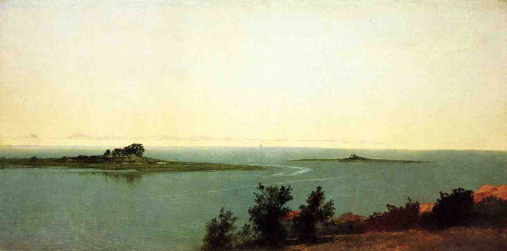 Fish Island from Kensett's Studio on Contentment Island: 1872