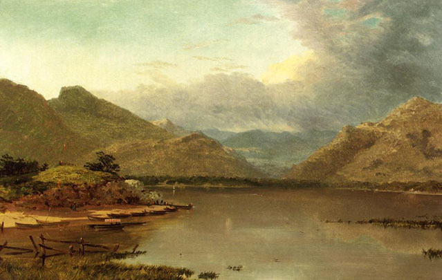 Lake with Boaters: 1858