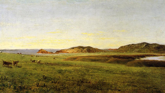 Landscape with Sea Paradise Rocks, Newport, Rhode Island: ca 1865
