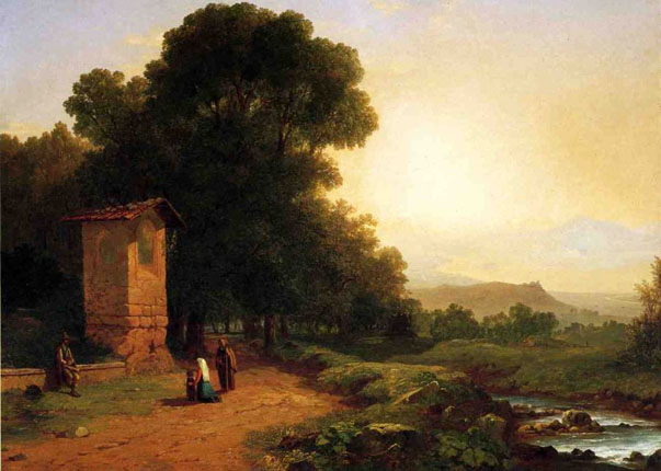The Shrine - A Scene in Italy: 1847