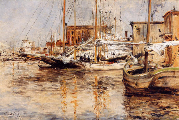 Oyster Boats, North River: 1879