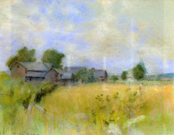Pasture with Barns, Cos Cob: 1899