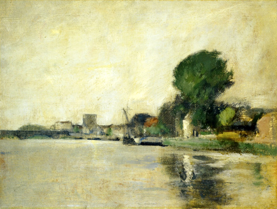 View along a River: ca 1883-85