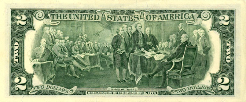Reverse of the Two-Dollar Bill