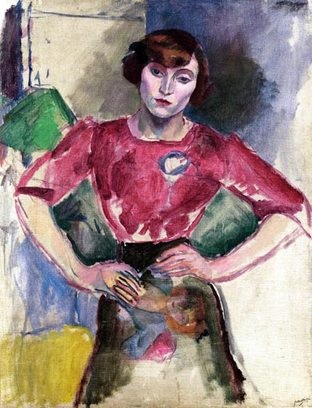 Hermine in a Red Blouse: 1909