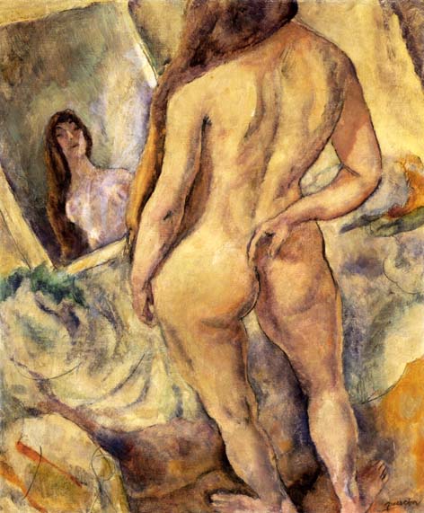 Nude in Front of a Mirror: Date Unknown