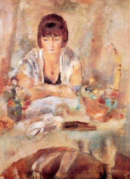 Portrait of Lucy at a Table: 1928