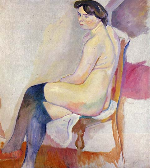 Seated Nude with Black Stockings: ca 1906