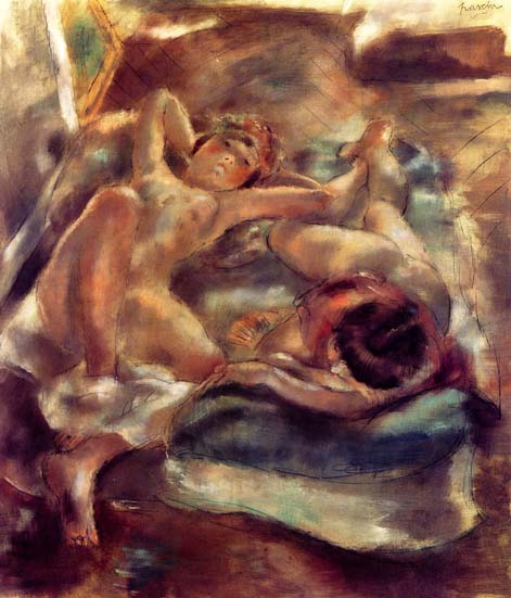 Two Reclining Nudes: 1927
