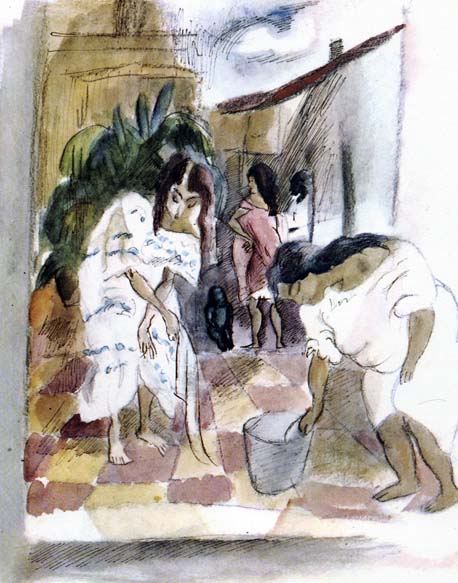Women Washing the Floor: Date Unknown