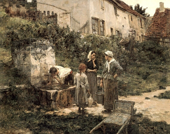 A la Fontaine-at the Fountain: 1895