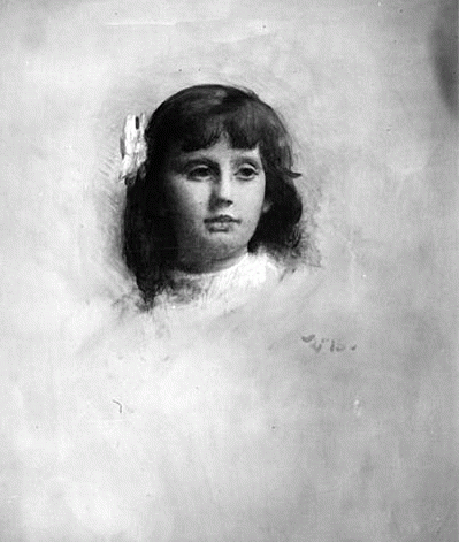 Portrait de Marie-Charlotte Madier Trelat enfant: ca 1883