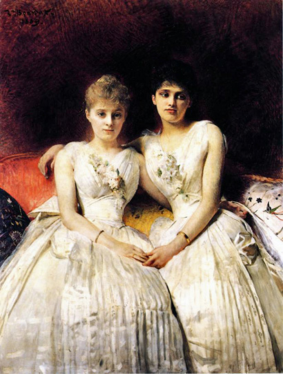 Portrait of Marthe and Therese Galoppe