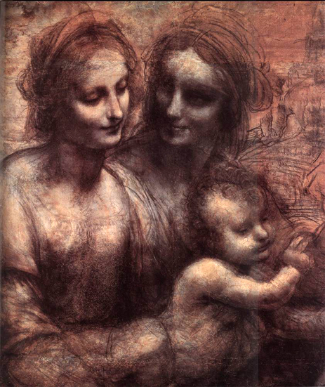 Madonna and Child with Saint Anne and the Young Saint John (Detail): 1507-08
