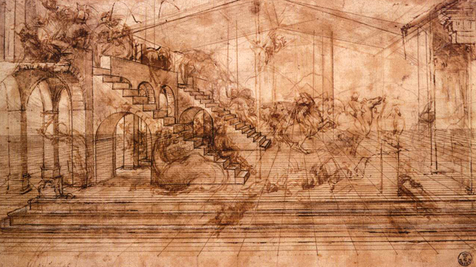 Perspectival Study of the Adoration of the Magi: ca 1481
