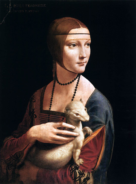 Portrait of Cecilia Gallerani, Lady with an Ermine: 1483-90