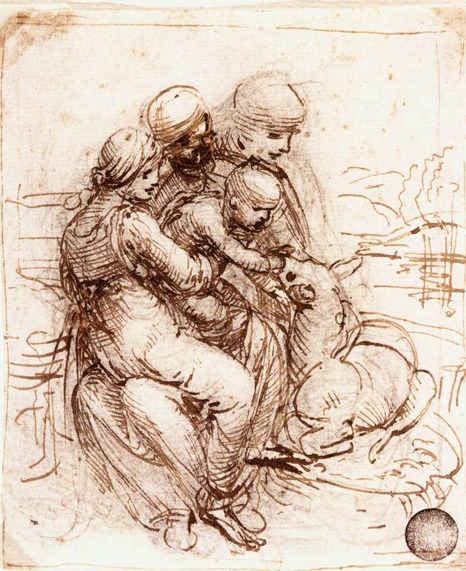 Study of Saint Anne, Mary, the Christ Child and the Young Saint John: 1501-06