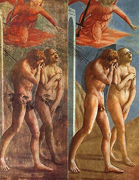The Expulsion of Adam and Eve from Eden (Restoration)