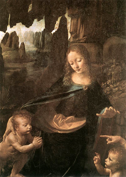 Virgin of the Rocks (Detail 1): 1483-86