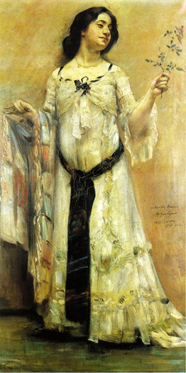 Portrait of Charlotte Berend in a White Dress: 1902