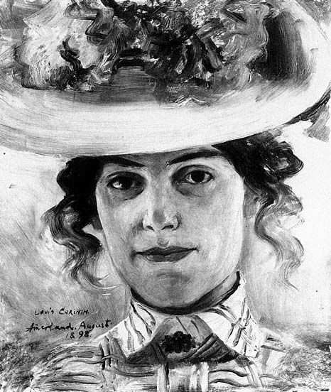 Portrait of Luise Halbe in a Straw Hat: 1898