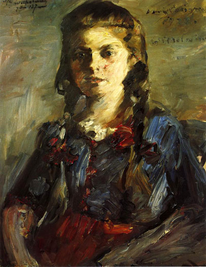 Portrait of Wilhelmine with her Hair in Braids: 1922