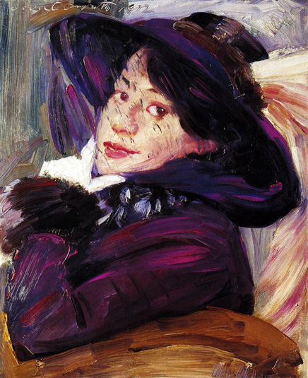 Portrait of a Woman in a Purple Hat: 1912