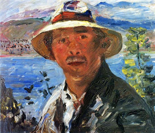 Self Portrait with Straw Hat: 1923