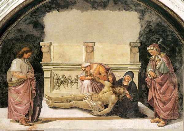 Lamentation over the Dead Christ with Saints Faustinus and Parentius:  1499-1502