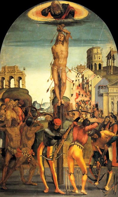 Martyrdom of Saint Sebastian:  ca 1498