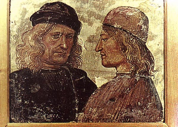 Self-Portrait with Niccolò d'Angeli Franceschi:  1500 or 1503