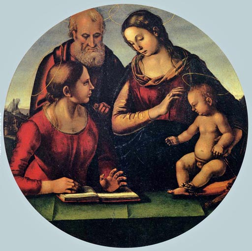 The Holy Family with Saint:  1490-92