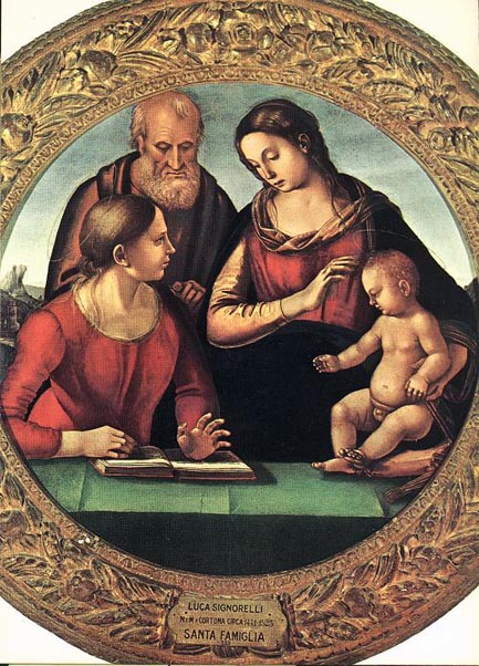 The Holy Family with Saint:  1490-92-Two