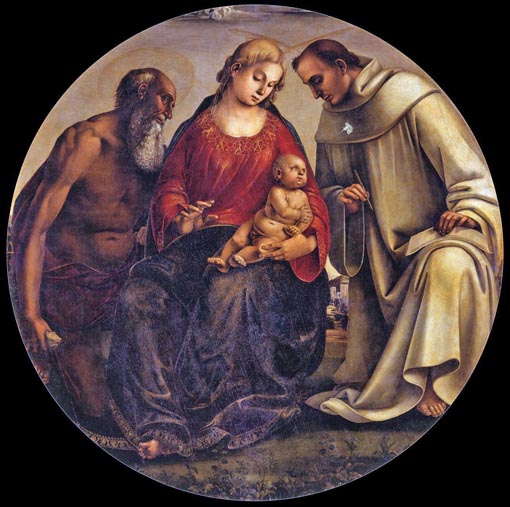 Virgin and Child with Saints Jerome and Bernard of Clairvaux: 1492-93