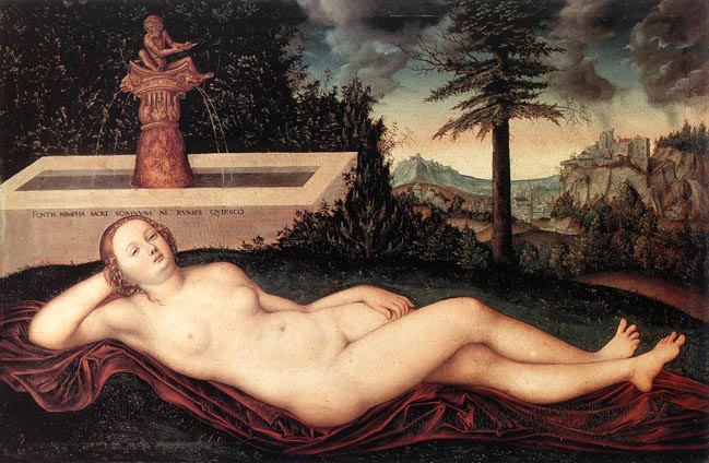 Reclining River Nymph at the Fountain: 1518