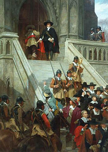 Cromwell Dissolving The Long Parliament, by Andrew Carrick Gow