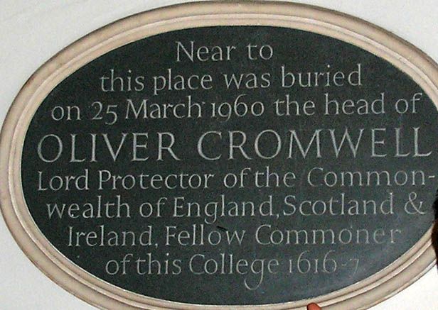 Cromwell Head - Burial Plaque