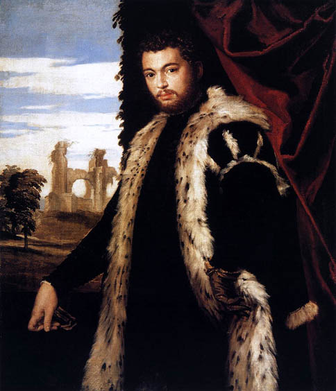 Portrait of a Young Man Wearing Lynx Fur:  1551-53