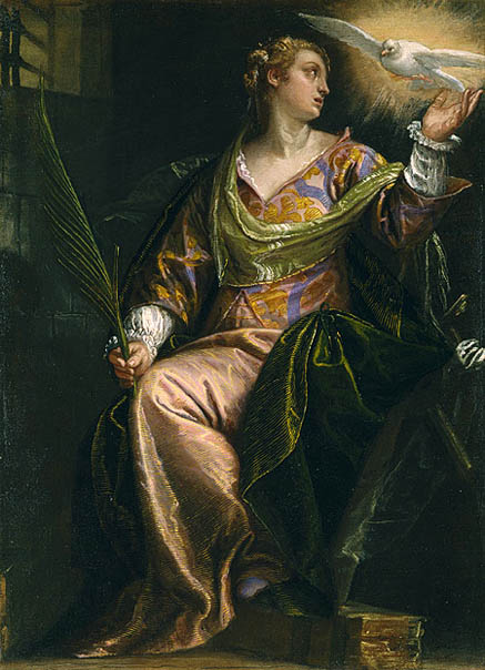 Saint Catherine of Alexandria in Prison:  ca. 1580-85