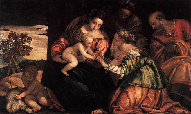 The Mystic Marriage of Saint Catherine: ca 1555
