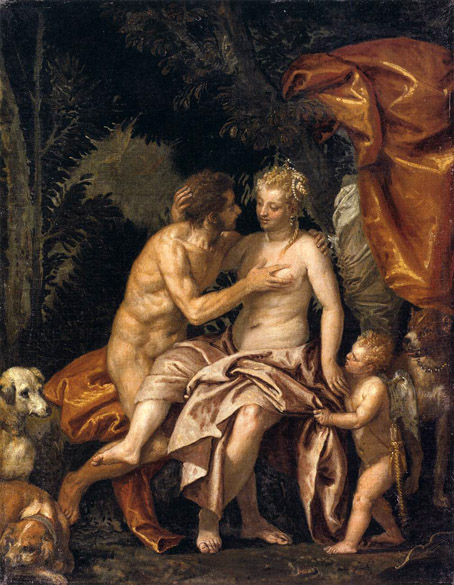 Venus and Adonis:  ca 1586